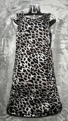 Vestido JETSET Mujer Talla XL Estampado Animal Mangas Maxi Estampado Guepardo Y2K Elastizado Foto 1 de 4