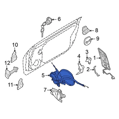 For Nissan 370Z 2009-2020 Nissan 805011EA0A Front Left Door Latch Assembly Foto 1 de 2