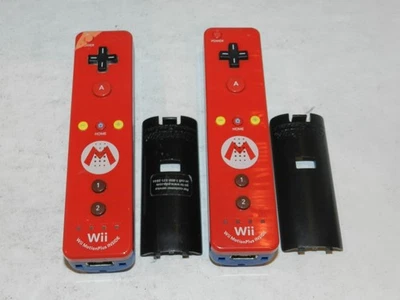 2x Limited Edition Mario Wii Motion Plus Remote Wiimote Controller - Tested! - Image 1 of 2