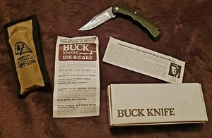 Vintage BUCK KNIFE 1987 Missouri Conservation 422 folding original box papers - Picture 1 of 5