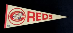 Vintage Cincinnati Reds MLB Baseball Pennant Flag 1970s Era - Picture 1 of 4
