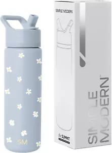 Kids Water Bottle with Straw Lid | Vacuum Insulated Stainless Steel Metal | Reus - Picture 1 of 3