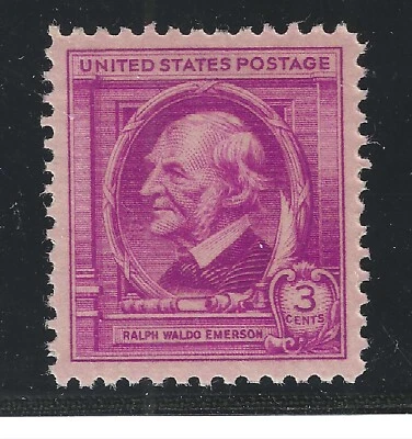 US STAMP #861   --  3c EMERSON -- XF -- MINT -- GRADED 90 - Image 1 of 2