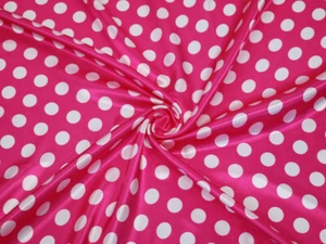1yard*148cm Large Polka Dot Fabric Polyester Satin Charmeuse DIY Sewing Material - Picture 1 of 14