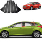 6X For Ford Focus 2012-2018 Real Carbon Fiber Car Window Bc Pillar Cover Trim