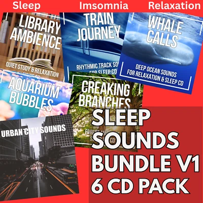 SLEEP CD FOR INSOMNIA CD BUNDLE – 6X CD FOR SLEEP, RELAXATION, MEDITATION & CALM - Изображение 1 из 4