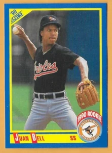 JUAN BELL BALTIMORE ORIOLES ROOKIE #603 - SCORE NM-MT 1990 - Picture 1 of 2