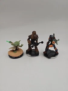 Disney Infinity 3.0 Star Wars Figures Only, Lot of 3, Boba Fett Chewbacca Yoda - Picture 1 of 10
