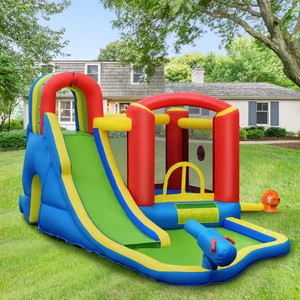 Inflatable Kids Bounce House Slide Climbing Splash Park Pool Jumping Castle Gift - Picture 1 of 6