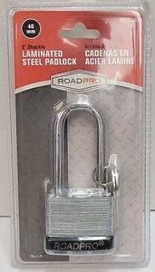 NEW FACTORY SEALED RoadPro, Steel Padlock, 2" Shackle, Laminated, RPLS-40L - Picture 1 of 7