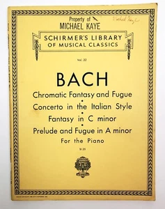 Schirmer Library Vol. 22 – Classical Piano Sheet Music – Bach Works for Keyboard - Picture 1 of 7