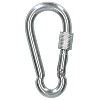 Carabina Carbine Hook Snap Shackle 6mm Marine Grade Stainless Steel 2 Pack