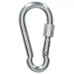 Gancho mosquetón carabina con puerta atornillada 8 mm GRADO MARINO acero inoxidable - Imagen 1 de 3