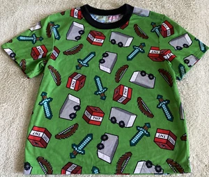 NUEVO Pijama Camisa Mojang Minecraft Niños Verde Rojo TNT Espada Arco Mangas Cortas 12 - Imagen 1 de 7