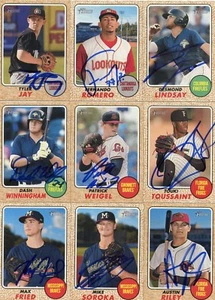 PATRICK WEIGEL SIGNED 2017 TOPPS HERITAGE MINORS ROOKIE CARD AUTO - Picture 1 of 1
