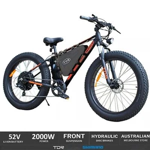 52V 2000W 28.8AH 26" x 4" Fat Tire Electric Mountain Bike E-Bike with LCD - Picture 1 of 11