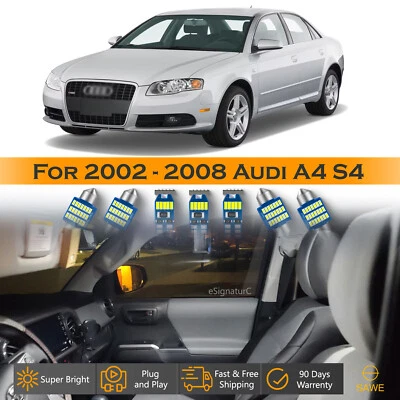 21x Ultra White LED Lights Interior Package Kit For 2002 - 2008 Audi A4 S4 Sedan - Image 1 of 4