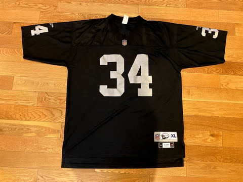 Reebok NFL Throwbacks Bo Jackson 1988 Classic Vintage Jersey Raiders Size XL Cover