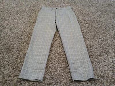 Zara Womens Plaid Pants Size 29 Gray Skinny Cropped Cotton - Image 1 of 4