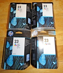 Cuatro (3) cartuchos de tinta tricolores genuinos HP 23 caducados; NUEVOS - Imagen 1 de 2
