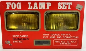 New NOS Vintage Kmart Wide Range Rectangular Fog Lamp Set - Picture 1 of 9