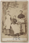Original 1880s cabinet card three room maids, occupational