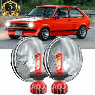 Fit Ford Fairlane Falcon 7"Round Led Headlight Projector Hi-Lo Sealed Beam - Image 1 of 4