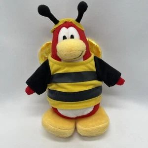Vintage Jakks Disney Club Penguin 8" BEE SUIT Penguin Plush / Stuffed Animal - Picture 1 of 5