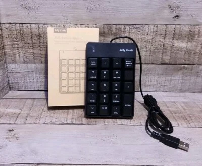 JELLY COMB USB Numeric Keypad PC and Laptops Quiet Soft Touch Plug & Play Open - Image 1 of 4