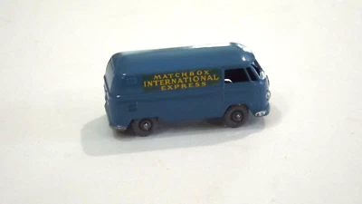 Lesney #34a 1957 Matchbox International Express VW Volkswagen Blue Van Bus casi nuevo Foto 1 de 4