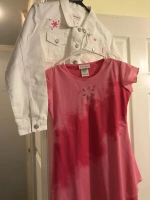 American Girl dress and White denim jean jacket sz10/M - Image 1 of 4