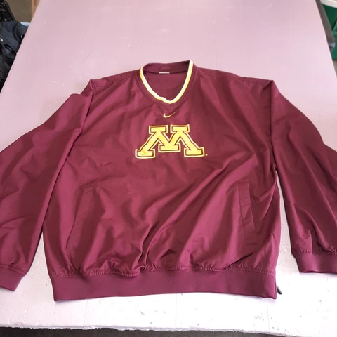 Nike Team Minnesota Gophers Windbreaker Jacket Adult XL Maroon Center Swoosh Cover