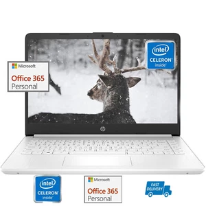 HP 14"Ultra-Light Laptop Intel Quad-Core 16GB RAM 64GB eMMC 1-Y Office 365 US - Picture 1 of 10