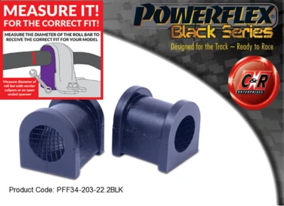 Powerflex Black Frt Casquillos Arb 22.2mm para Lotus Exige Series 2 - Imagen 1 de 4