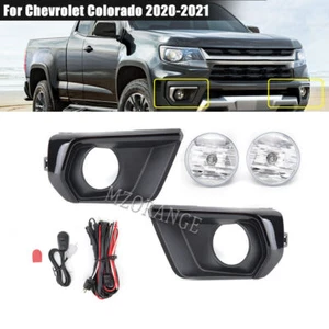 Front Bumper Fog Lights Lamps for Chevy Colorado 2020 2021 w/Wiring Switch Cover - Picture 1 of 12
