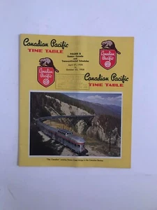 Tabla de tiempo del ferrocarril del Pacífico canadiense abril - octubre 1958 este de Canadá y Transcon - Imagen 1 de 6