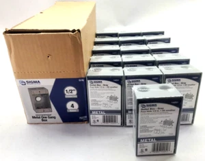 CASE OF 16, Sigma Electric 4-1/2 in. Rectangle Metallic 1 gang Weatherproof - Picture 1 of 10