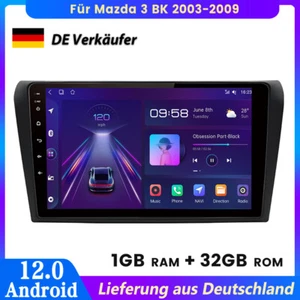 Für Mazda 3 BK 2003-2009 Android 12 Autoradio GPS NAVI BT RDS DAB+ WIFI SWC 32GB - Bild 1 von 12