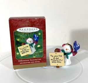 Hallmark Keepsake Ornament w/Box, 2000 - 2001 Tip your Hat to the Millenium - Picture 1 of 5