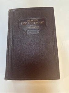 Black’s Law Dictionary Third 3rd Edition 1933 Vintage Hardcover West Publishing - Picture 1 of 11