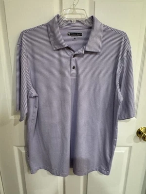 Pebble Beach Men's Performance Golf Polo Shirt Size XXL Purple & White - Image 1 of 4