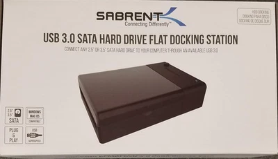 Sabrent EC DFLT SATA Docking Station for 2.5 and 3.5 Inch Hard Drives USB 3.0 - Image 1 of 4