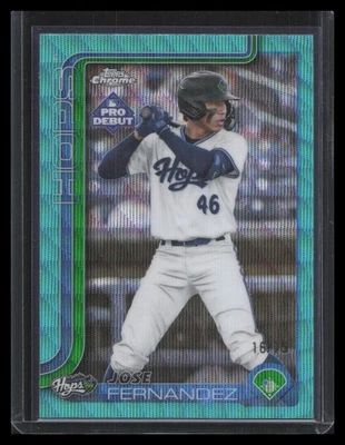 2025 Topps Pro Debut #PDC-61 Fernando Gonzalez Chrome Aqua Wave #/75 - Image 1 of 2