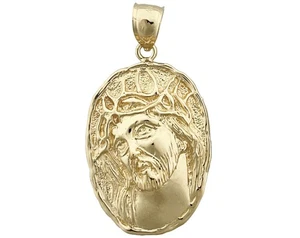 Medallón Rostro Jesucristo Oro 14K - Imagen 1 de 6