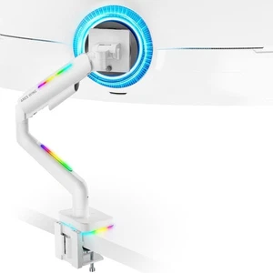 Braccio monitor ultrawide per schermo 17-49'' resistente fino a 44 libbre, molla a gas-bianco - Foto 1 di 8