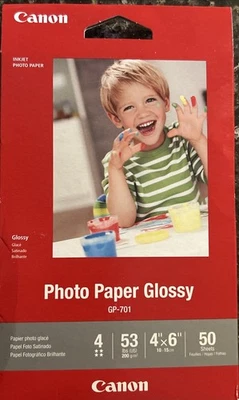 Canon Photo Paper Glossy (GP-701) 4x6/50 sheets per pack, 全新 — 第 1/3 张图片