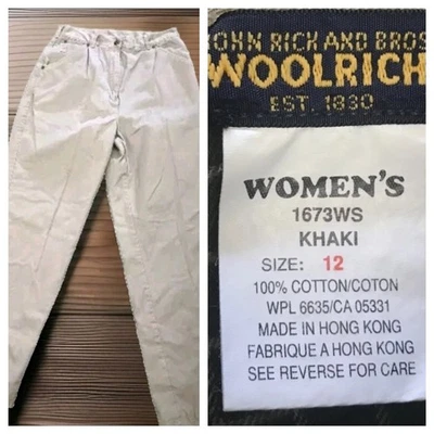 Шерстяные брюки размер 12 с фланелевой подкладкой тепловые женские бежевые хаки чино флис 30 - Изображение 1 из 4