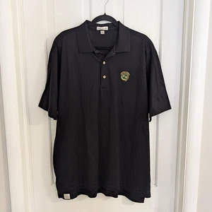 Camisa Polo Peter Millar Para Hombres Crystal Downs EXTRA GRANDE Campo de Golf Preppy Negra - Imagen 1 de 6