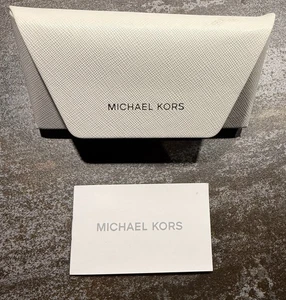Michael Kors White Hardshell Eyeglass/Sunglass Case Felt Lining, VGC - Picture 1 of 3