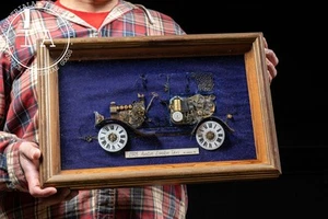 Vintage London Taxi Deconstructed Music Box Sculpture - Picture 1 of 7
